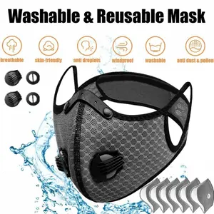 Dust Mask,  Reusable Half Face Cover Mask w/ Filter Cycling Outdoor Sport Face Mask Grey，All day Comfortable Reusable Respirator Mask, L-shaped Head Strap Design, Safety Work Mask for Woodworking, Fashion masks, men's clothing, mask accessories