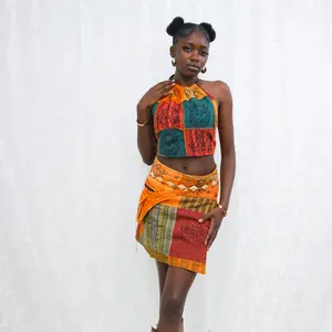 Hippie Skirt, Short Patch Mini Skirt, Vintage Wrap Cotton Skirt with Side Pockets, Plus Size , Boho Handmade Summer Skirt, Popper Button Skirt, Festival Fashion, Retro Style