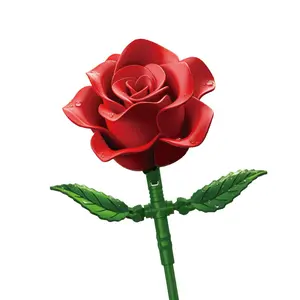 Compatible with Bouquet Building Blocks New Assembled Ornaments Preserved Fresh Flower Valentine's Day Toys  Roses10328,The realistic floral design is suitable for decoration and gifting, making it an ideal choice for nature lovers