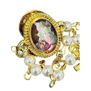 Guardian Angel Rosary Lapel Pin - A perfect accent For Your Sunday Best Clothing