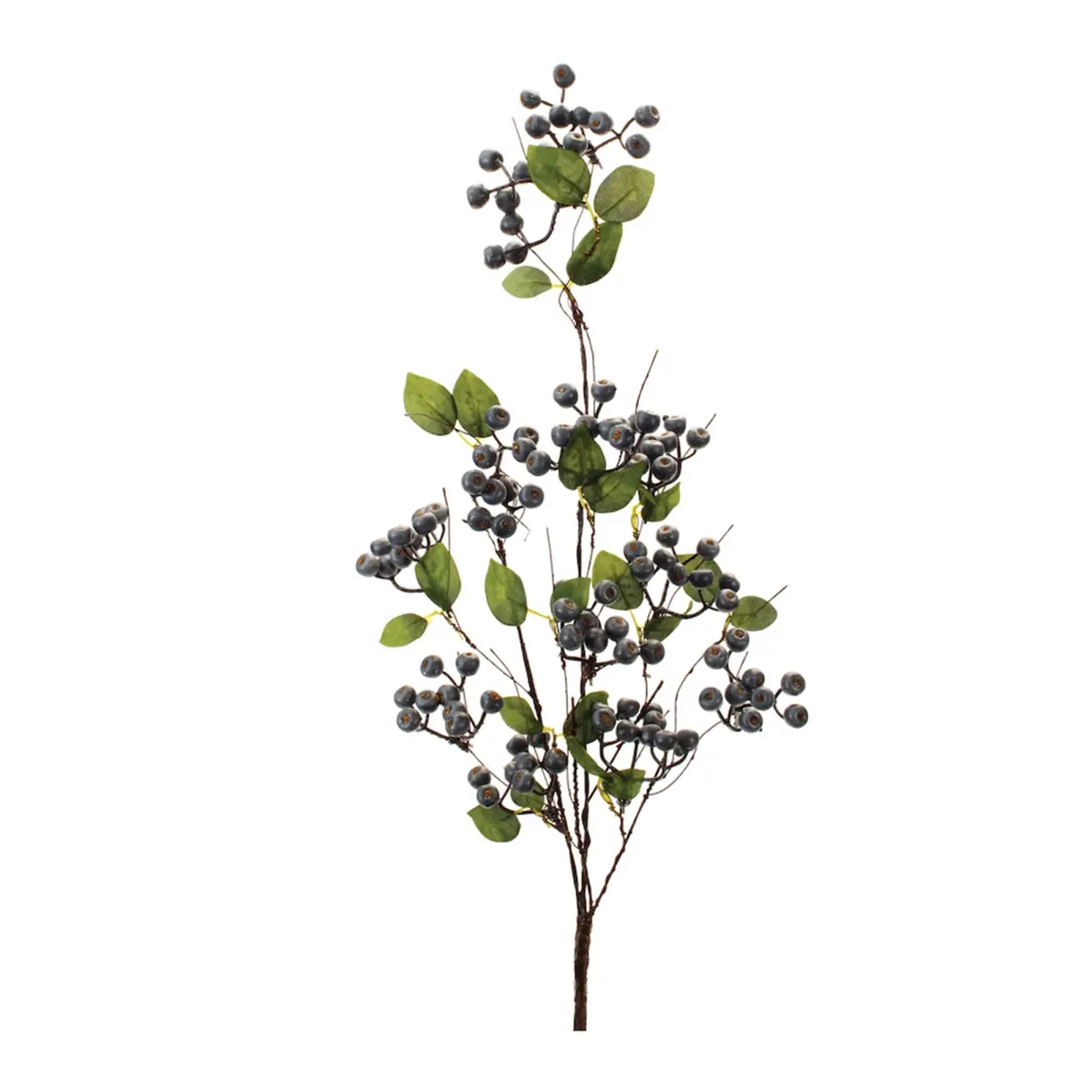 Melrose 91554DS 35 in. Polyester & Foam Berry Spray, Blue & Green - Set of 2