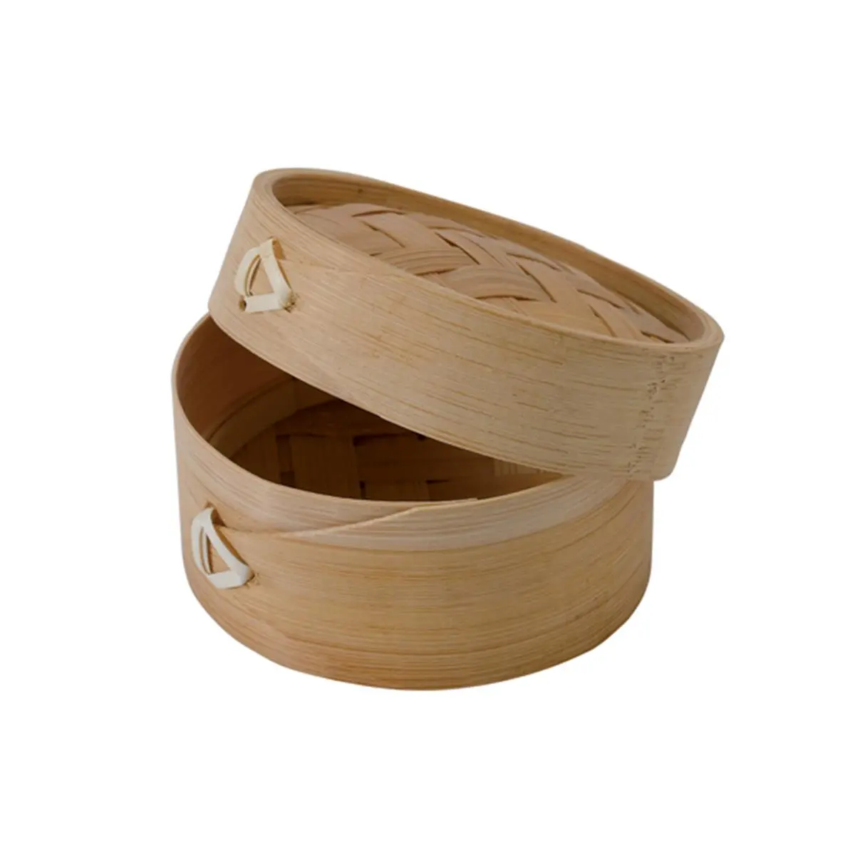 212 MAIN Small 2.5 oz Bamboo Mini Dim Sum Steamer with Lid - 200-Piece Reusable Wooden Cookware for Home Snacking, Theme Party Supplies