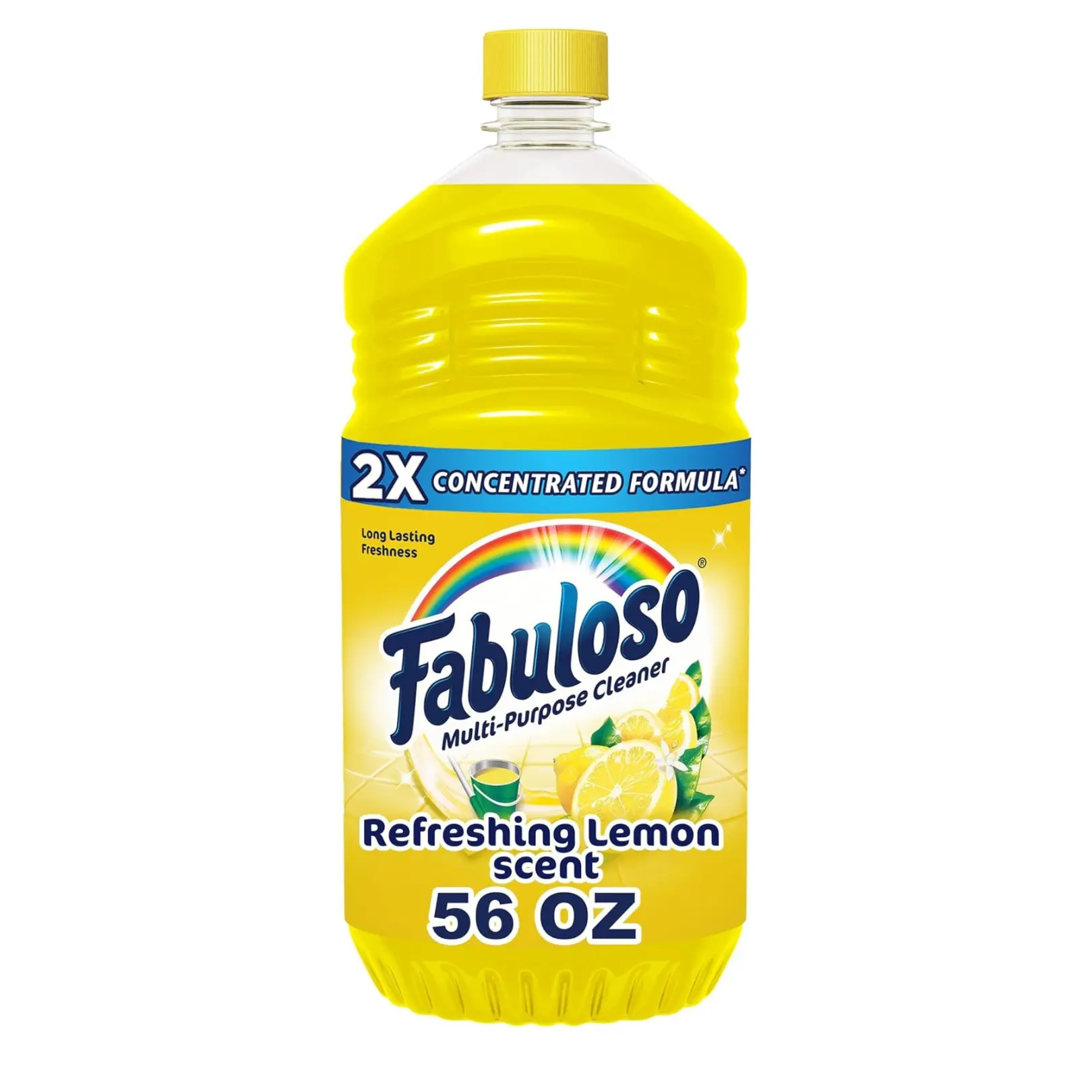 Fabuloso Multi-Purpose Cleaner, 2X Concentrated Formula, Refreshing Lemon Scent, 56 oz