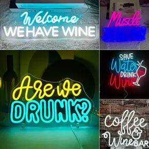 Bar Neon Lights, LED Neon Lights with Dimmer Decorative Lighting, Colorful Neon Signs for Homes, Bars, Shops, Rooms, Restaurants, Birthday Parties, Window Wall Hangings, Home Outdoor Indoor Decor, Festive Atmosphere, Unique Gifts, Led Restaurant Lamp