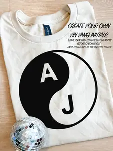 Custom Yin Yang Letters Graphic Top