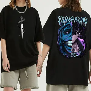 2 Sided Soloo Levelingg Sungg Jinwooo And Statue Of G0d Smiley Face Streetwear Style Unisex T-Shirt, Sweater And Hoodie