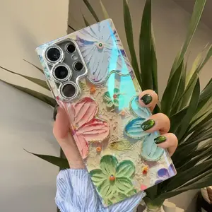 Labzone for Samsung Galaxy s24 Case Floral,with Camera Lens Protector,s24 plus,s24 ultra,s22,s22 plus,s22 ultra,s23,s23 plus,s23 ultra case, Phone Cover 6.2', High-End New Anti-Fall Protective Case,Phonecase for Women Girls Flash Diamond case