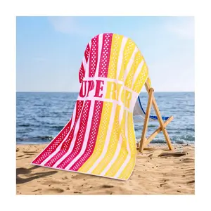 Superior Striped Cotton Oversized Beach Towel