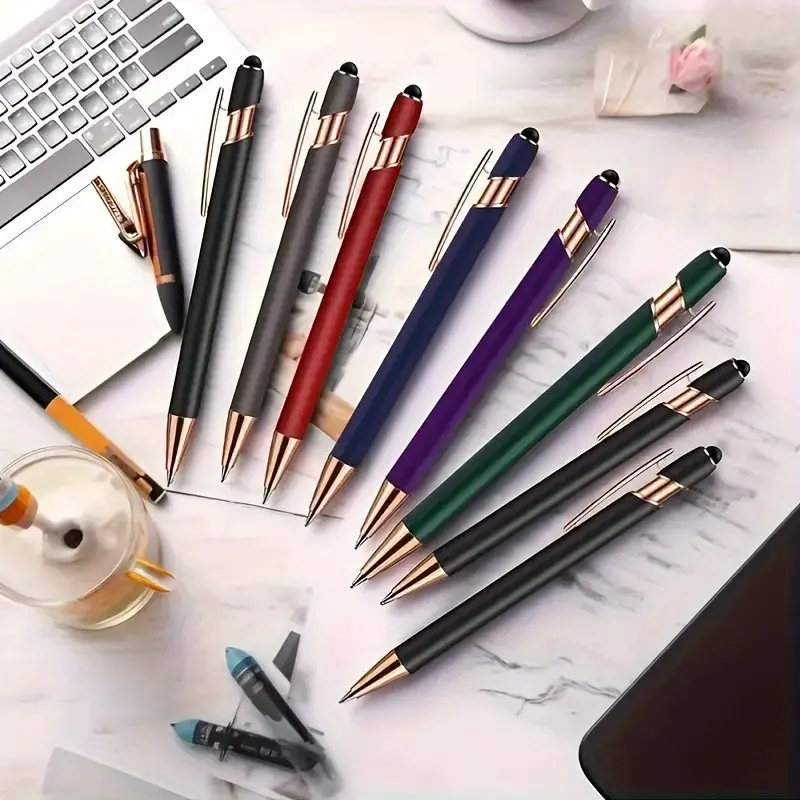 10 Cross Bible Verse Pens, Two-In-One Touchscreen Creative Metal Pen, Writing Tool, Smooth Writing, Retractable, Medium Tip, Perfect for Church, Bible Study, School, Easter, Christmas Gifts