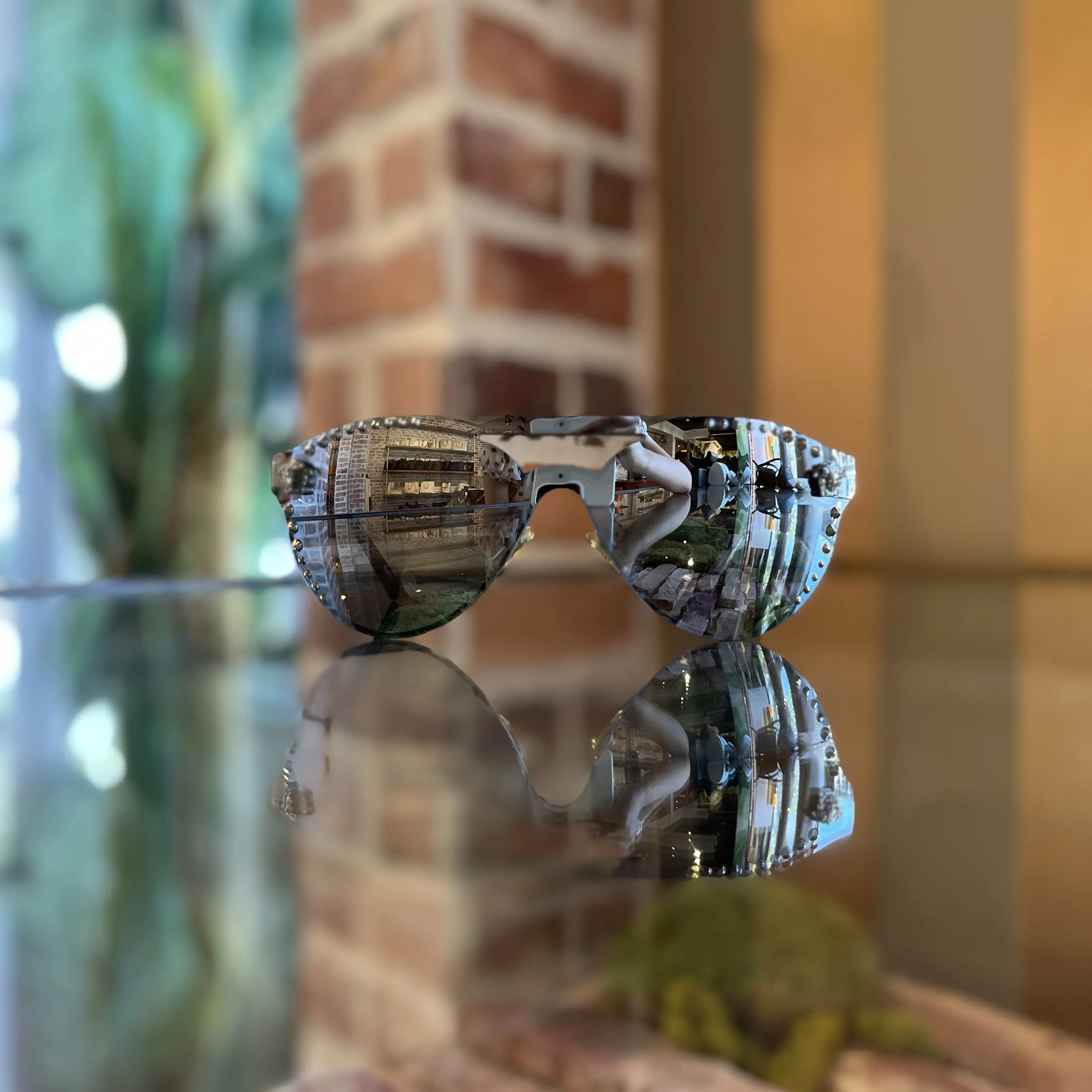 Pre-owned VERSACE MOD.2161 Silver Metal Aviator Sunglasses