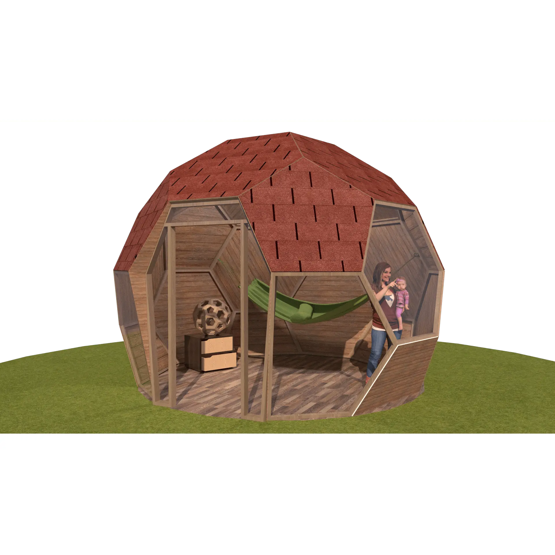 The Beginner Bucky Ball! Simple DIY Geodesic Dome Build Plans Only (Imperial & Metric) Glamping, Doghouse, Catio, Lamp, Planter