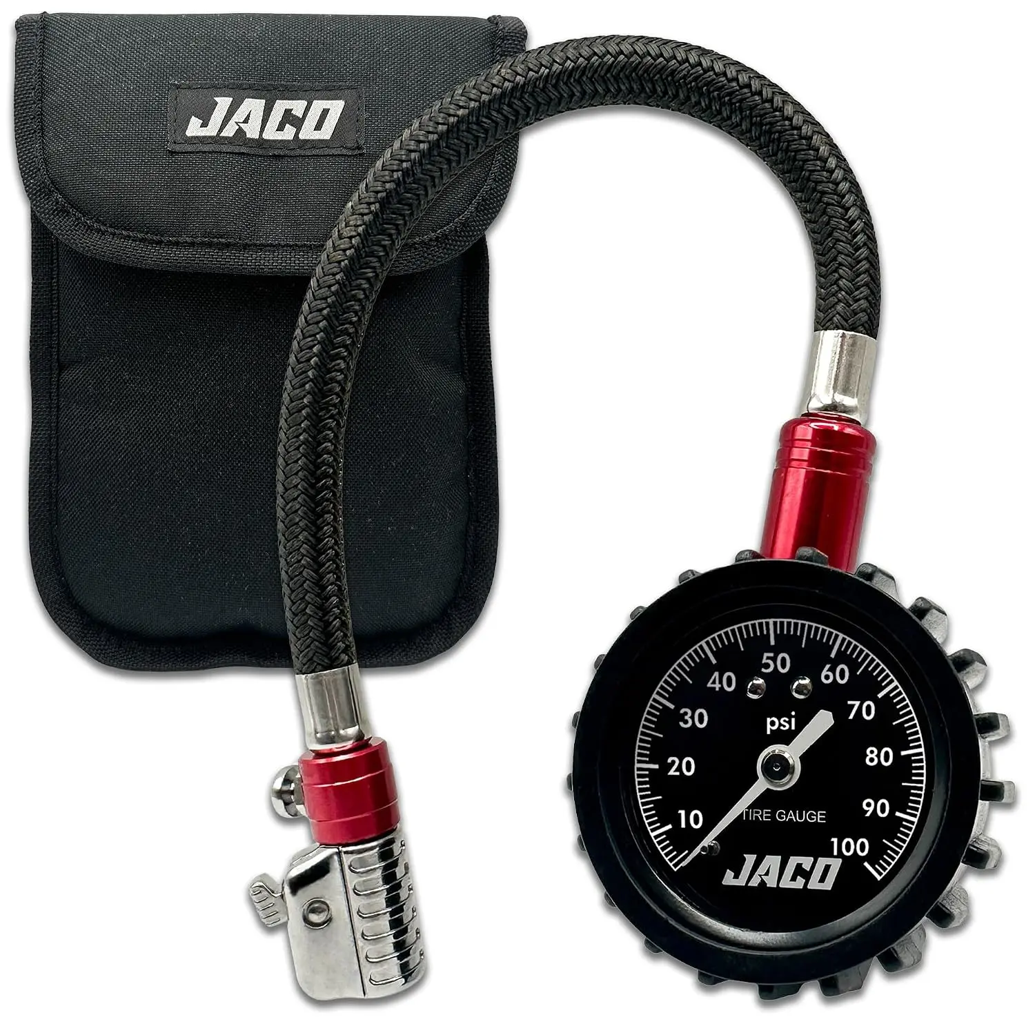 Tire Pressure Gauge with Lightning Chuck (100 PSI)