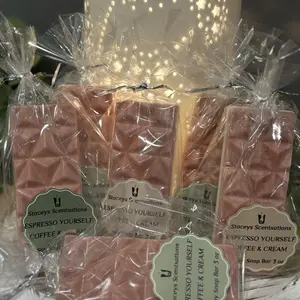 COFFEE and CREAM Latte WAX Snap Bar - Soy, 3 oz Bar, Highly Scented, Vegan, Pet Friendly
