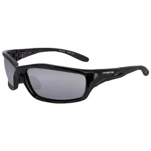 Crossfire Infinity Safety Glasses Black with Silver Mirror Lenses