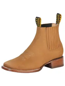El General Square Toe Ankle Boot - Nubuck Gold 126190