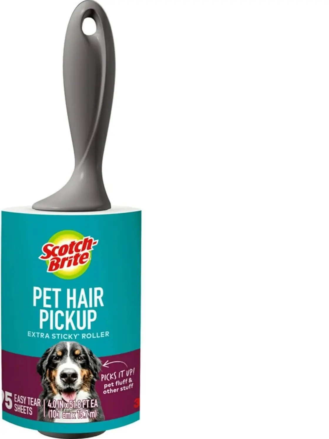Scotch-Brite Pet Extra Sticky Hair Lint Roller, 95 Sheets