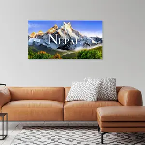 Nepal landscape crystal porcelain wall art
