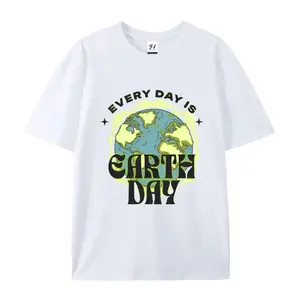 Oversized Comfort Cotton Earth Day Graphic Tee, Fashion Casual Outfit, Perfect Earth Day Gift for Him Her, Cute Valentine's Day Gift for Family Friends