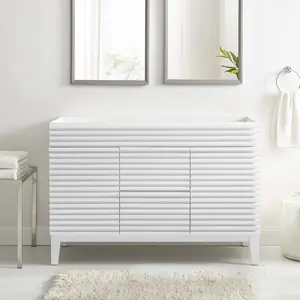 Modway Render 48" Double Sink Compatible (Not Included) Bathroom Vanity Cabinet in White
