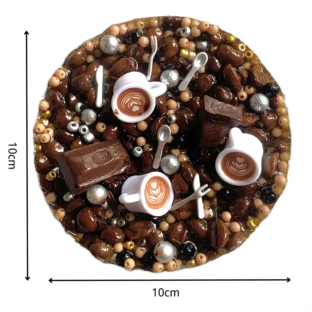 Reusable Coffee-Themed Pick Pad Stress Relief Toy - Fidgets, Stress Relief Model, Remeltable Over 30 Times, Realistic Skin-Texture, Squishy Maker for Anxiety & Digging-Peeling Satisfaction