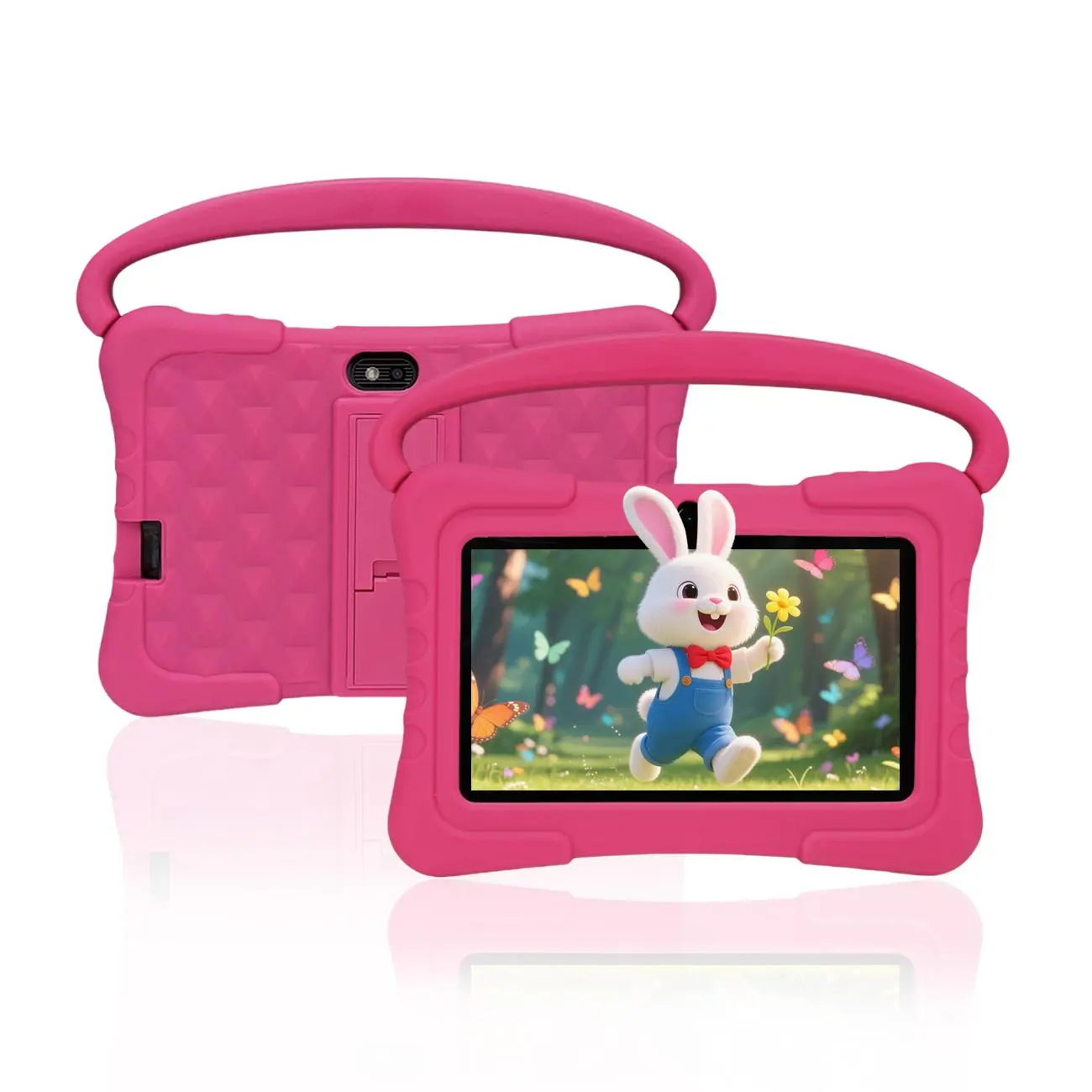 7 Inch Android Tablet, Parental Control Tablet with Protective Case, Shockproof Tablet with Dual Camera, Ideal Gift for Boys & Girls