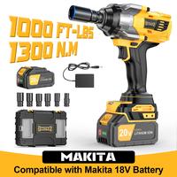 【For Makita】1*Battery+1000Ft-lbs Impact Wrench