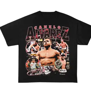 Vintage Style Canelo Alvarez T Shirt, Boxing shirt, Fashion Cotton, Full Sizes, For Men, For Women