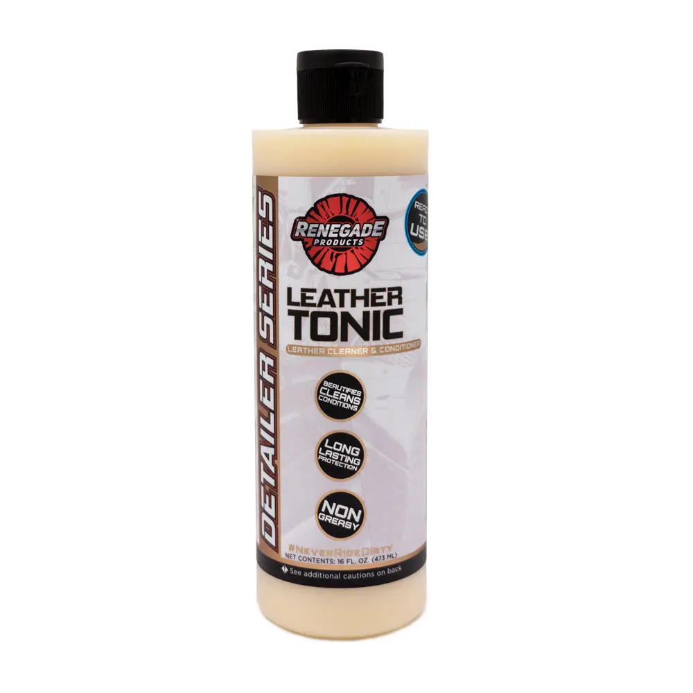 Renegade Products Leather Tonic Leather Cleaner & Conditioner 16oz – Hydrates, Restores, and Protects Automotive Leather Surfaces Renegade Products Leather Tonic Leather Cleaner & Conditioner 16oz – Hydrates, Restores, and Protects Automotive Leather Surfaces