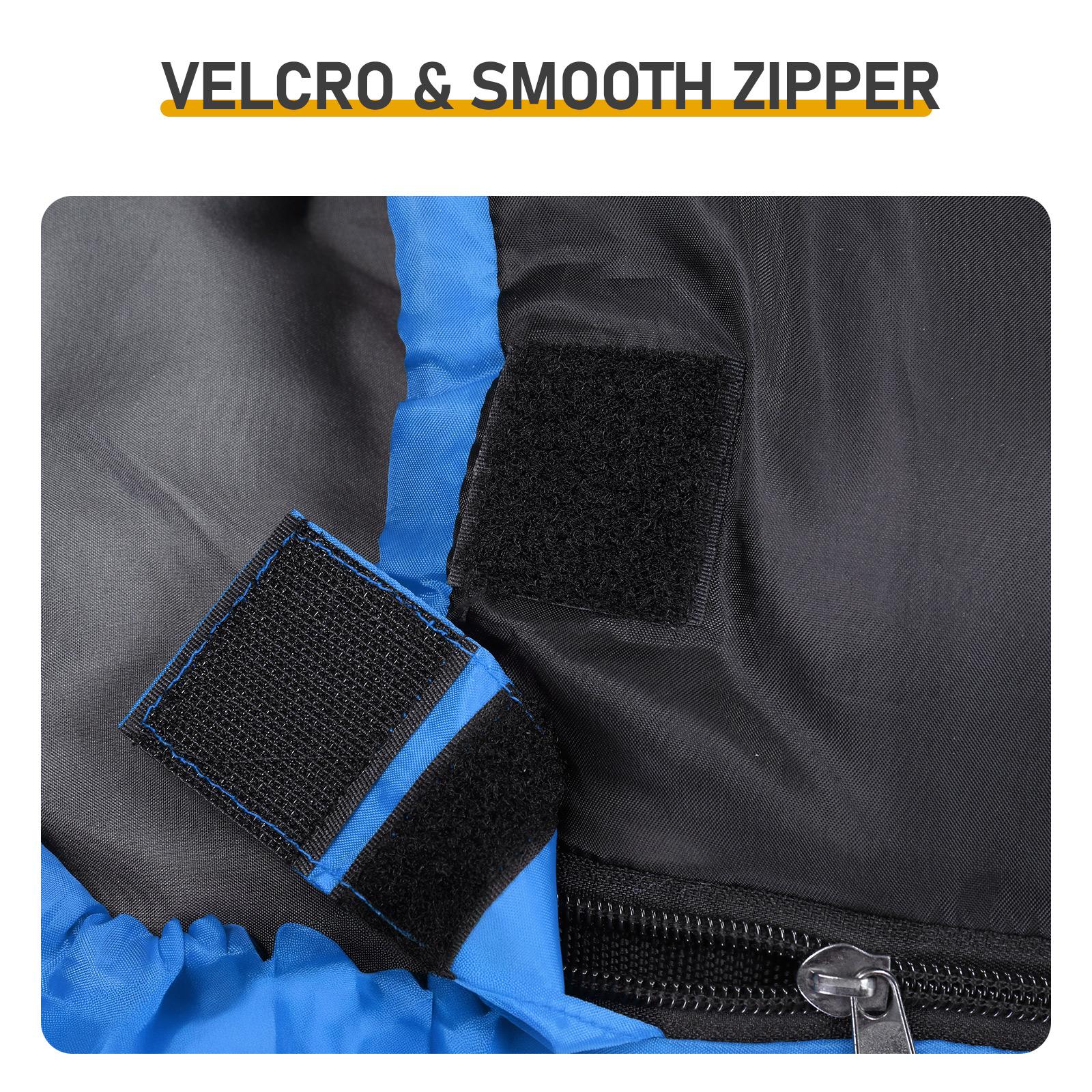 Rectangular Heated Sleeping Bag, Lightweight Sleeping Bag with Multi USB Powered Heating Pads, Waterproof Compact Envelope Sleeping Bag for Backpacking Hiking, Blue