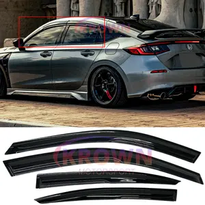 FITS 2022-2026 HONDA CIVIC HATCHBACK FL2 FL5 JDM MUGEN STYLE WINDOW VISOR RAIN GUARD VENT