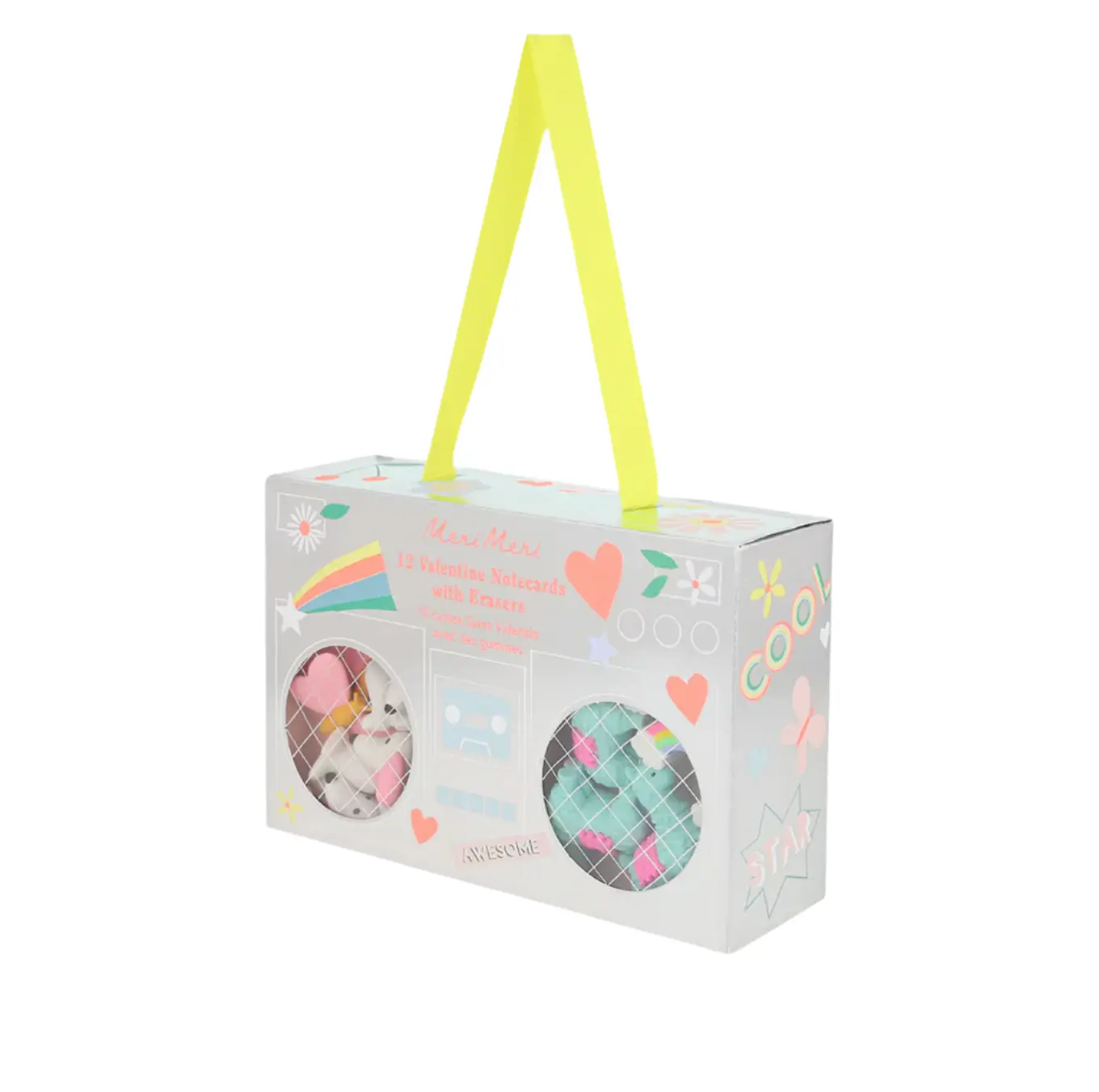 BOOM BOX KIDS VALENTINE'S CARDS & ERASER SET