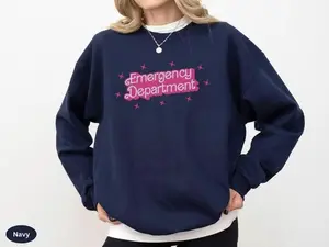 Emergency Department T-Shirts, Crewneck Sweatshirts & Pullover Hoodie Pink ER Department Crewneck Emergency Nurse Gift New Er Nurse Shirt Emergency Room Sweat Shirt Er Tech Menswear Canvas RTE