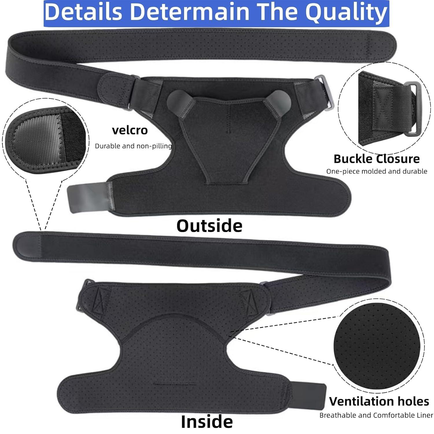 Shoulder Support Brace with Pressure Pad for Men Women, Adjustable Shoulder Brace for Torn Rotator Cuff, Tendonitis, Dislocation, AC Joint, Bursitis, Labrum Tear, Pain, Fits Right or Left Shoulder ,shoulder training strap