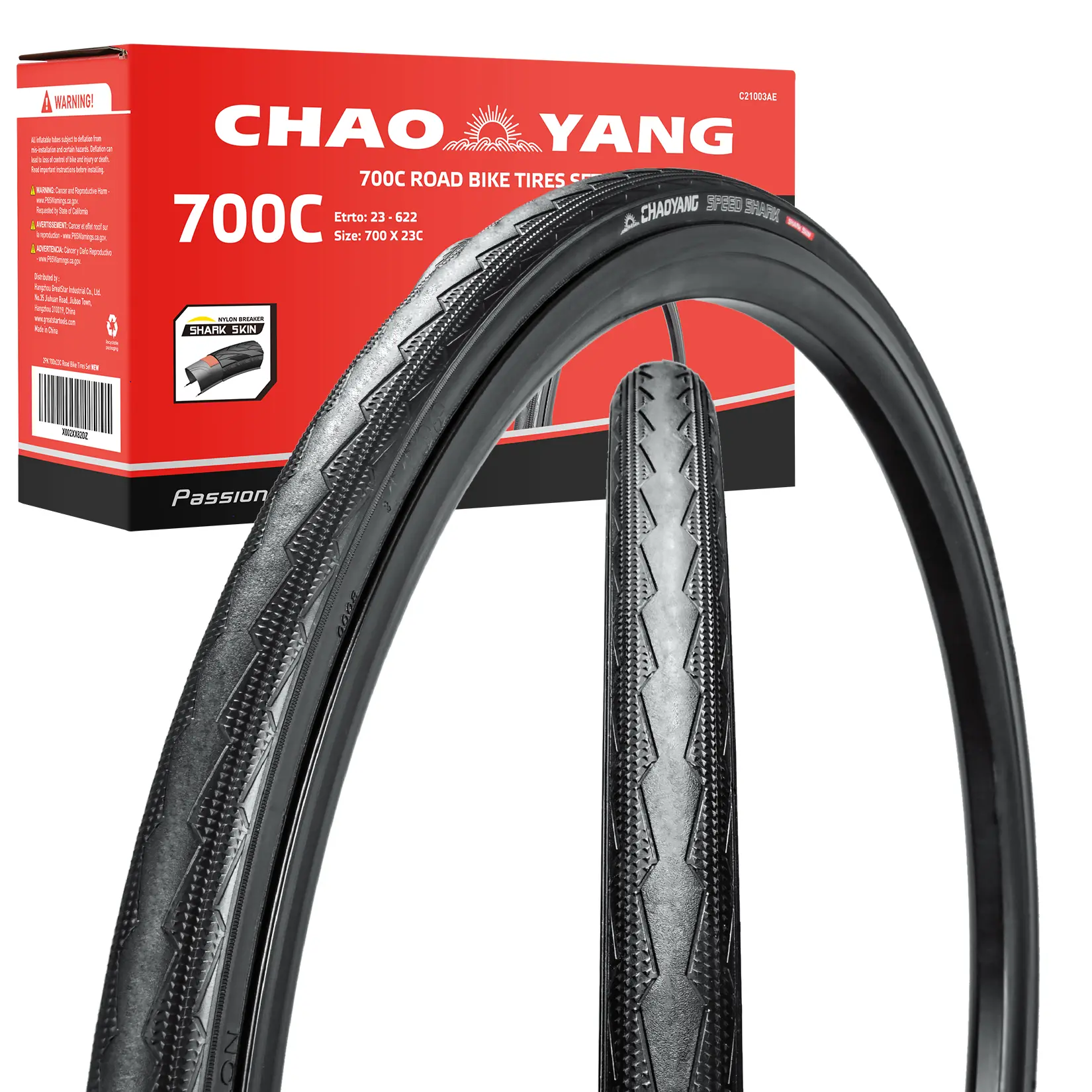 #summersale CHAO YANG Urban Bicycle Tire Set, Foldable Bicycle Tire Set, Featured with Double Tread Puncture Protection,2-Piece
