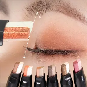 1PC Dual Color Gradient Eyeshadow Stick - Pearl Shimmer Matte, Long-lasting Smudge-proof Formula, Quick Eye Makeup, Smooth Application, Suitable for Daily Makeup, Eye Makeup Product