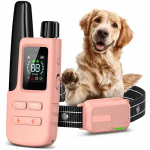 Dog Shock Collar - 4200Ft Dog Training Collar with Remote for 10-120lbs Small Medium Large Dogs Rechargeable Waterproof e Collar with Beep (1-8), Vibration(1-16), Safe Shock(1-99)(Pink)