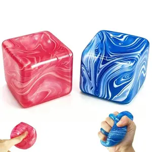 2.2 Inch Slow Rise Fidget Toys,Squishies Ice Cube Shape, Sensory Toy for Kids, Stress Relief Squeeze Balls, Easter Basket Stuffers for Boys Girl
