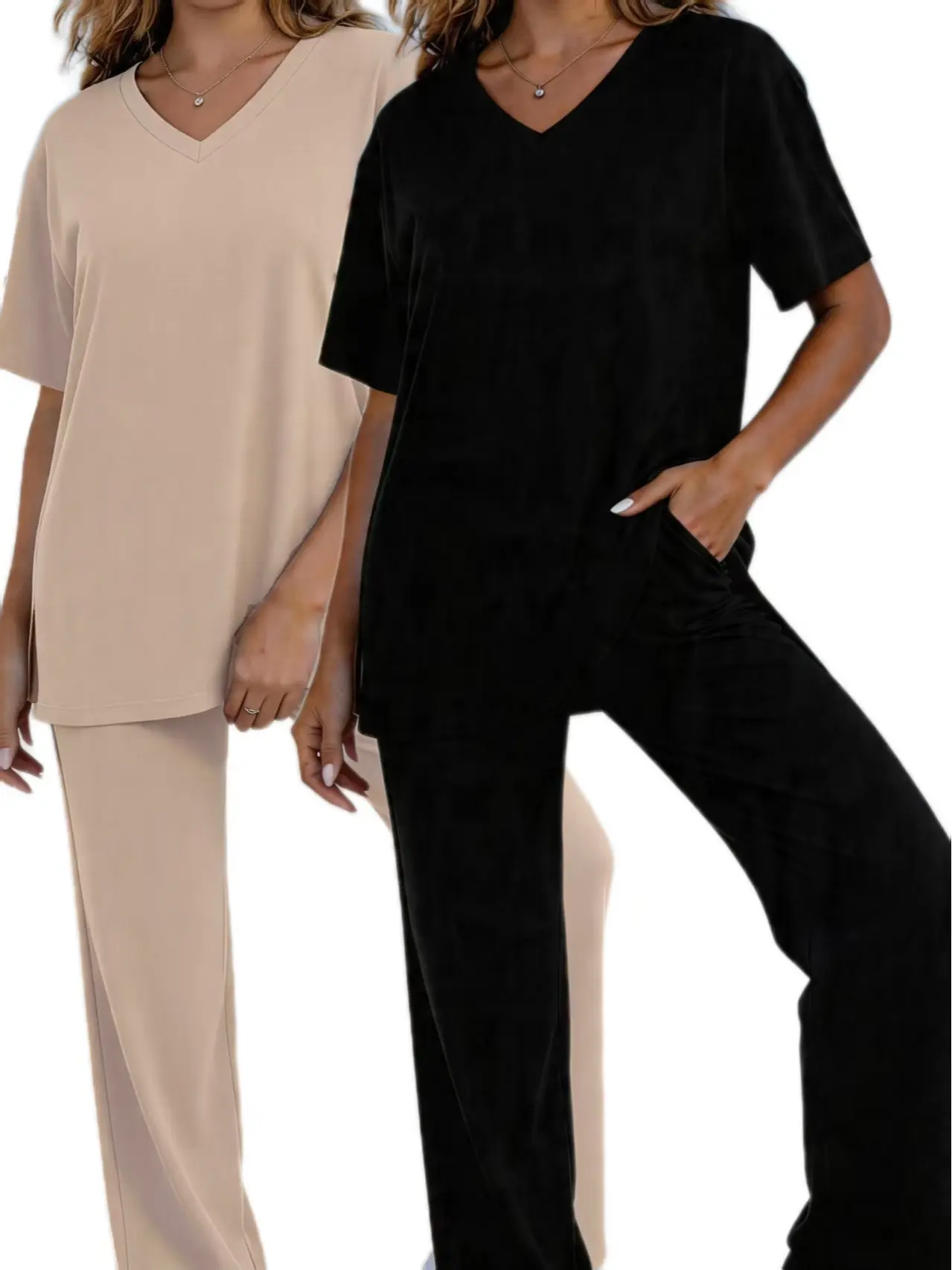 Two Piece Sets for Women Summer Fashion Lounge Matching Set 2026 Spring Travel Vacation Airport Outfits Clothing Casual Pants