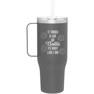 Personalized Lots of Balls 40 oz Tumbler Mug - Slate