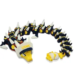 Stevenwolfstudio United States Marine Corps Salute to Military Service 3D Printed Dragons Honor Service Unique Design 17 Inch Long Perfect Gift for Veterans Decor Ornaments - Decoration