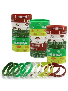 Silicone Wristbands for Teens, Ball Play Theme Party Accessories, Rubber Bracelets Wholesale, Trendy Sports Jewelry for Youth