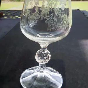 Vintage Etched Bohemian 'Claudia' Crystal glass