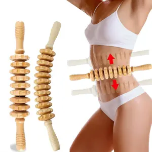 Wood Roller for Stomach Cellulite Wooden Therapy