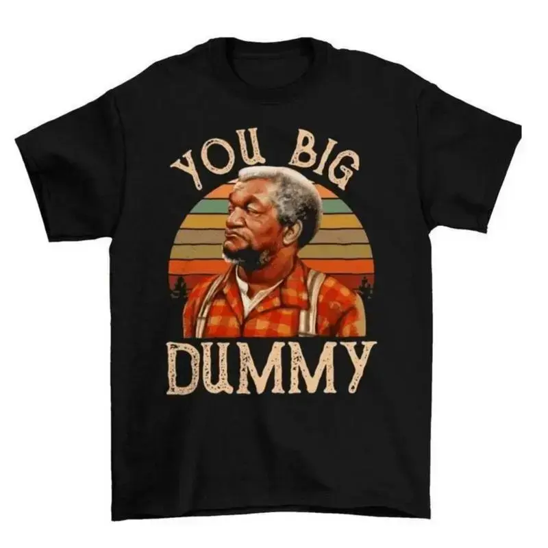 [100% Cotton Fabric] Menswear Classic Graphic T-Shirt, Short-Sleeve Vintage Fred Sanford "You Big Dummy" Tee for Men & Women, Ultra Soft Breathable Casual Top yh01