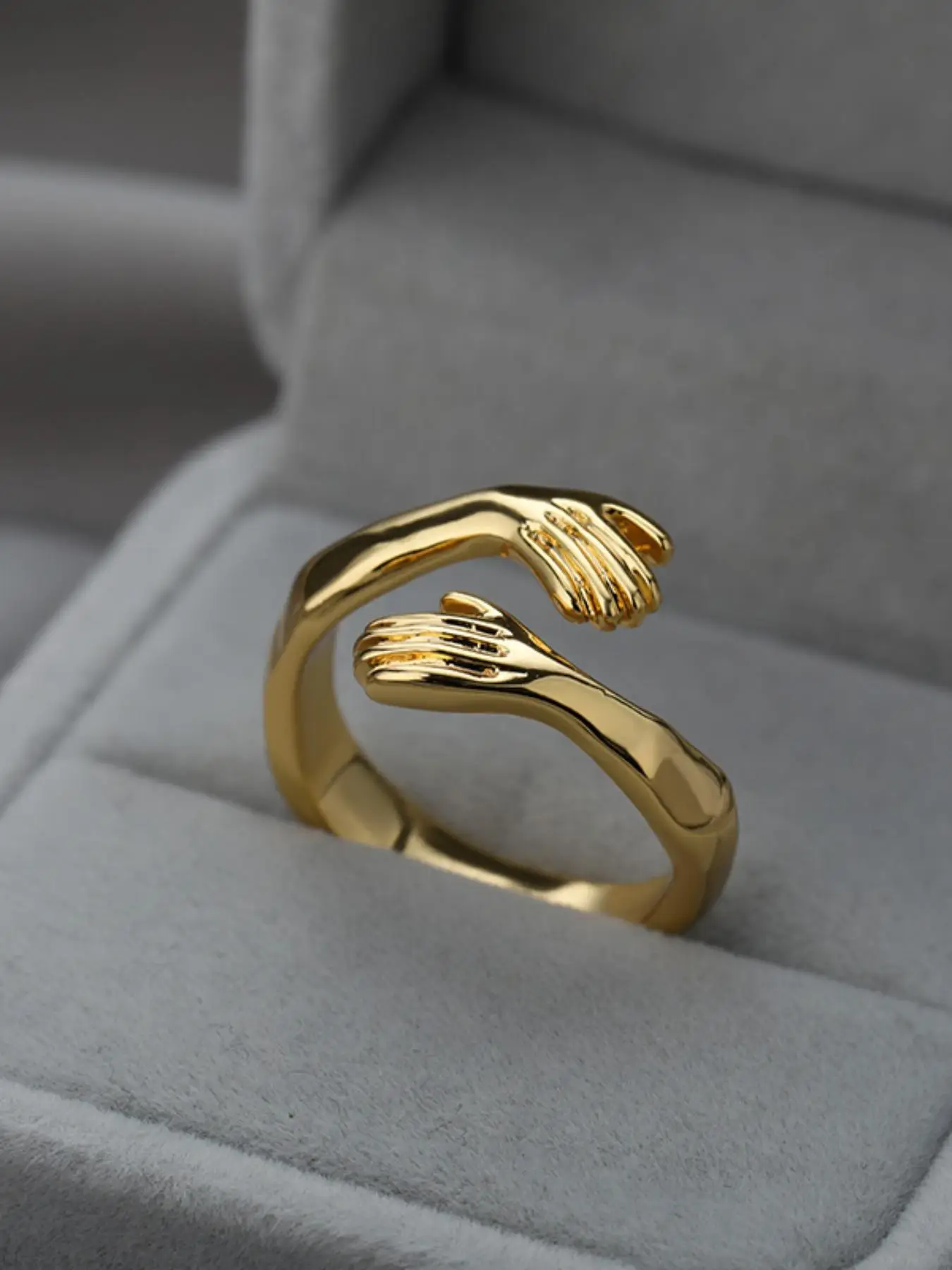 Creative Hand Design Cuff Ring, Fashion Accessories for Both Men & Women for Party, Daily Clothing Decor, Trendy All-match & Exquisite Jewelry for Bir