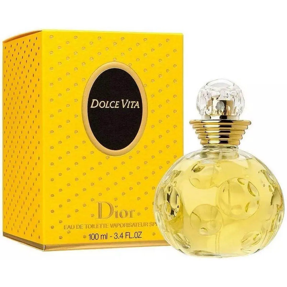 Dior Dolce Vita Eau de Toilette Spray, 3.4 fl oz | Spicy Floral Women's Fragrance with Vanilla, Grapefruit, and Bergamot Scents, Vanilla Scents, Bergamot Mix, Spicy Cedar, Scent Layering