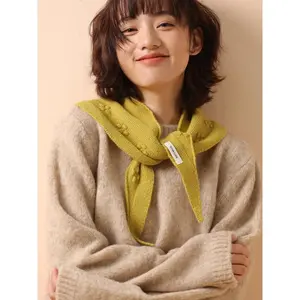 Korean Style Ankola Shawl, 100% Pure Wool Knitted Triangle Scarf, Neck Protector, Scarf Wrap, Casual Fall & Winter Accessory
