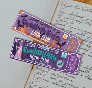 Dragon Rider/Romantasy Book Club Dual-Sided Matte Cardstock Bookmark Lettering