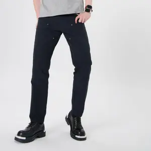 Plaid&Plain Men's Work Pants Straight Fit Twill with Utility Pockets and Hammer Loop F901