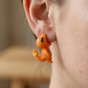 Nibble Earrings - Baby Fire Dragon